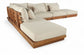 Mirella - 6 Piece Water Resistant Fabric Upholstered Outdoor Patio Modular Sectional