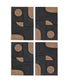 Element - 50" Mango Wood 4 Piece Wall Art - Natural / Black