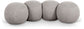 Apollo - Boucle Fabric Bench