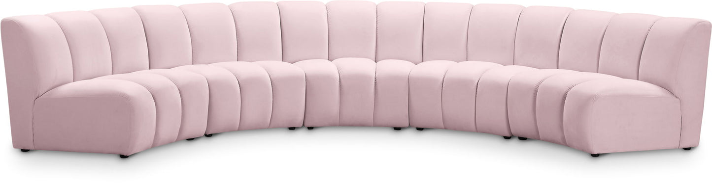 Infinity - 5 Piece Velvet Modular Sectional