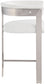 Romeo - Boucle Counter Stool With Silver Base (Set of 2)