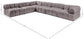 Orin - Velvet 6 Piece Modular L-Shaped Sectional