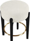 Torino - Backless Counter Stool With Brushed Black Base (Set of 2)