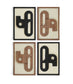 Arid - 4 Piece Two-Color Wall Art - Natural