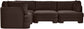 Hammond - Velvet Performance Fabric Upholstered 4 Piece Sectional