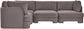Hammond - Velvet Performance Fabric Upholstered 4 Piece Sectional