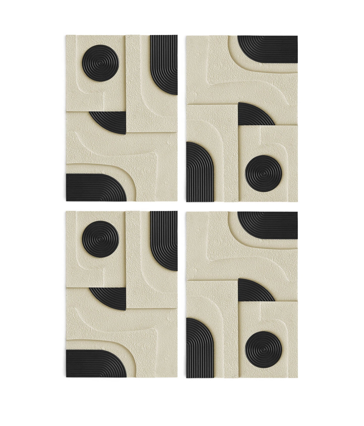 Element - Mango Wood 4 Piece Wall Art
