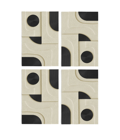 Element - Mango Wood 4 Piece Wall Art