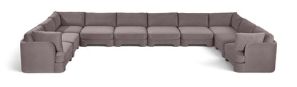 Hammond - Velvet Performance Fabric Upholstered 10 Piece Sectional