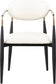 Ronda - Vegan Leather Upholstered Dining Arm Chair - Black Legs