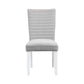 Elizaveta - Side Chair (Set of 2) - Gray Velvet &White High Gloss
