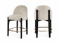 Torino - Counter Stool With Brushed Black Base