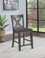 D160 - 7 Piece Dining Room Set (Counter Height Table, 6 Counter Chairs) - Gray
