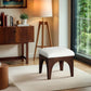 Lawson - Chenille Fabric Upholstered Ottoman - Walnut Base