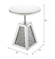 Noralie - 20" Accent Table - Mirrored & Faux Diamonds