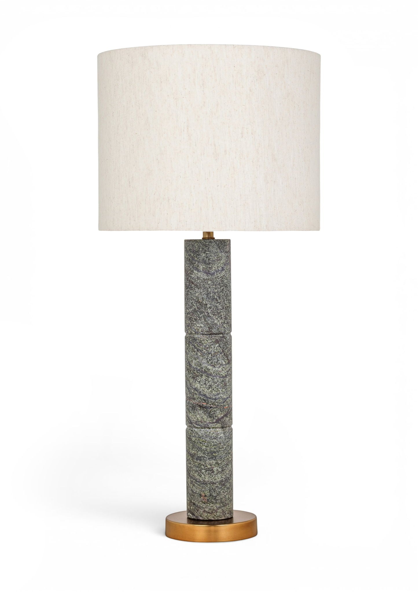 Opaline - Linen Textured Fabric And Brass Table Lamp