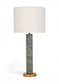 Opaline - Linen Textured Fabric And Brass Table Lamp