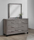 B377 - Dresser And Mirror Closeout Special - Dark Gray