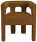 Athena - Velvet Dining Chair - Saddle