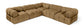 Orin - Velvet 5 Piece Modular Corner Sectional