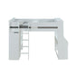 Ragna - Twin Loft Bed With Desk & Wardrobe - White