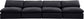 Comfy - Velvet Modular Armless Sofa 4 Seats