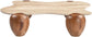 Liona - Marble And Acacia Wood Coffee Table