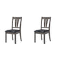 Nathan - Fan Back Chair With PU Seat (Set of 2) - Gray Oak