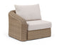 Seacrest - Olefin Water Resistant Fabric And Wicker Outdoor Patio Left Arm Chair