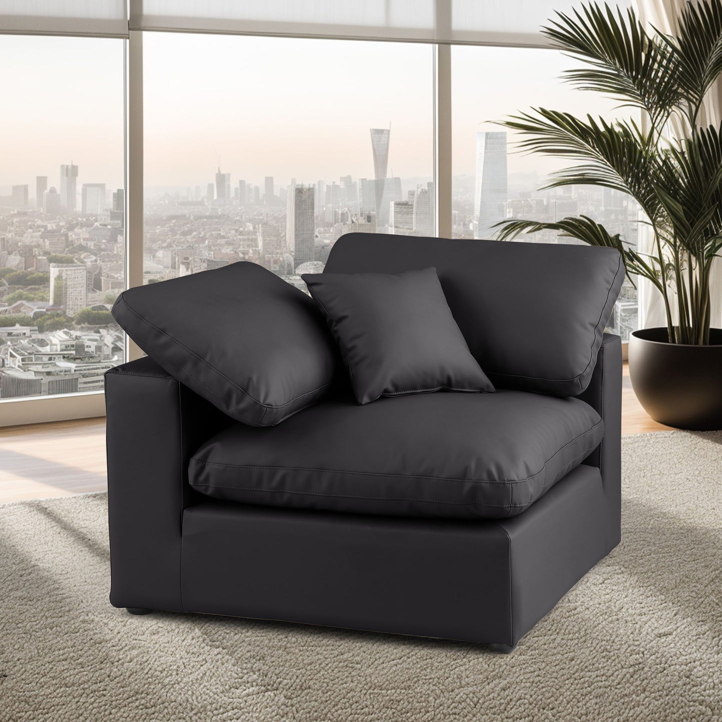 Comfy - Faux Leather Corner Chair