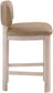 Paloma - Vegan Leather Upholstered Counter Stool (Set of 2) - Tan / Rich Natural