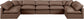 Indulge - Faux Leather 7 Piece Modular U-Shaped Sectional