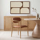 Ronda - Vegan Leather Upholstered Dining Arm Chair - Natural Legs