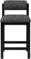 Roundhill - Fabric Counter Stool - Black Frame