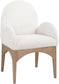 Waldorf - Boucle Dining Arm Chair With Natural Legs