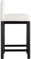 Conrad - Linen Counter Stool With Black Legs