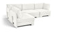 Hammond - Velvet Performance Fabric Upholstered 4 Piece Armless Sectional
