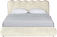 Tempo - Velvet Upholstered Bed - Cream