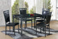 D681 - 5 Piece Dining Room Set (Table, 4 Chairs) - Black