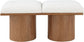 Pavilion - 2 Piece Modular Bench With Brown Base