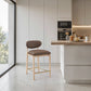 Riccio - Stool - Natural And Gold Frame