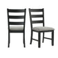 Martin - Dining Side Chair With Gray Fabric (Set of 2) - Black Finish
