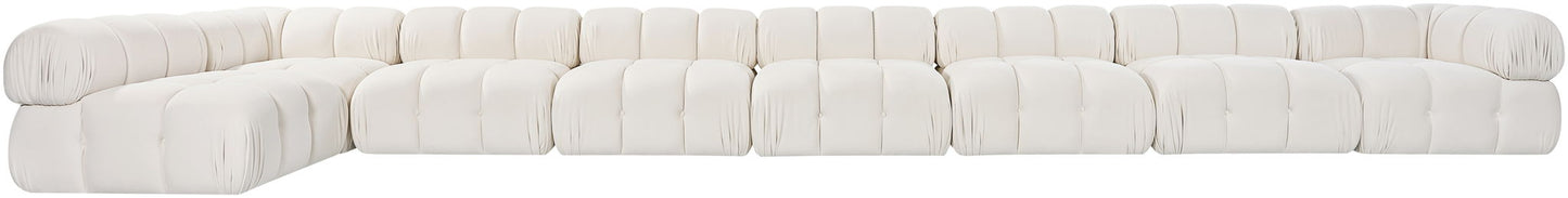 Orin - Velvet Performance Fabric Upholstered 8 Piece L-Shaped Sectional