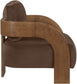 Cedra - Velvet Performance Fabric Upholstered Accent Chair - Brown Frame