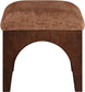 Lawson - Chenille Fabric Upholstered Ottoman - Walnut Base