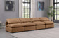 Indulge - Faux Leather 4 Seat Modular Armless Sofa