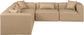 Cube - 5 Piece Modular Corner Sectional - Tan