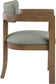 Lavrin - Vegan Leather Upholstered Dining Arm Chair (Set of 2) - Walnut Base