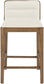Ellis - Vegan Leather Upholstered Counter Stool (Set of 2) - Brown Base