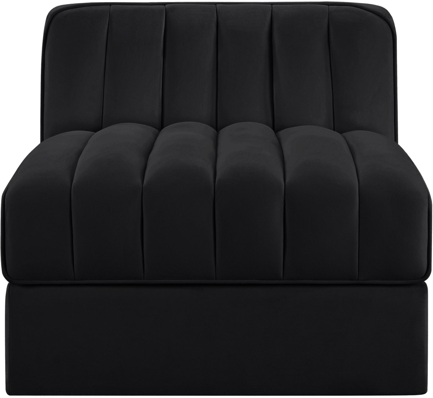 Rummi - Velvet Performance Fabric Upholstered Modular Armless Chair